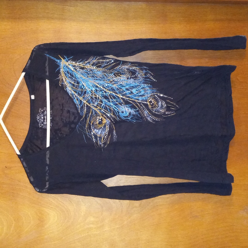 Panhandle Slim Womens Burnout Long Sleeve Tee